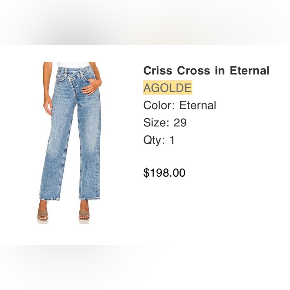 Agolde Criss Cross Jeans in Eternal Wash! 💙 - Picture 6 of 6